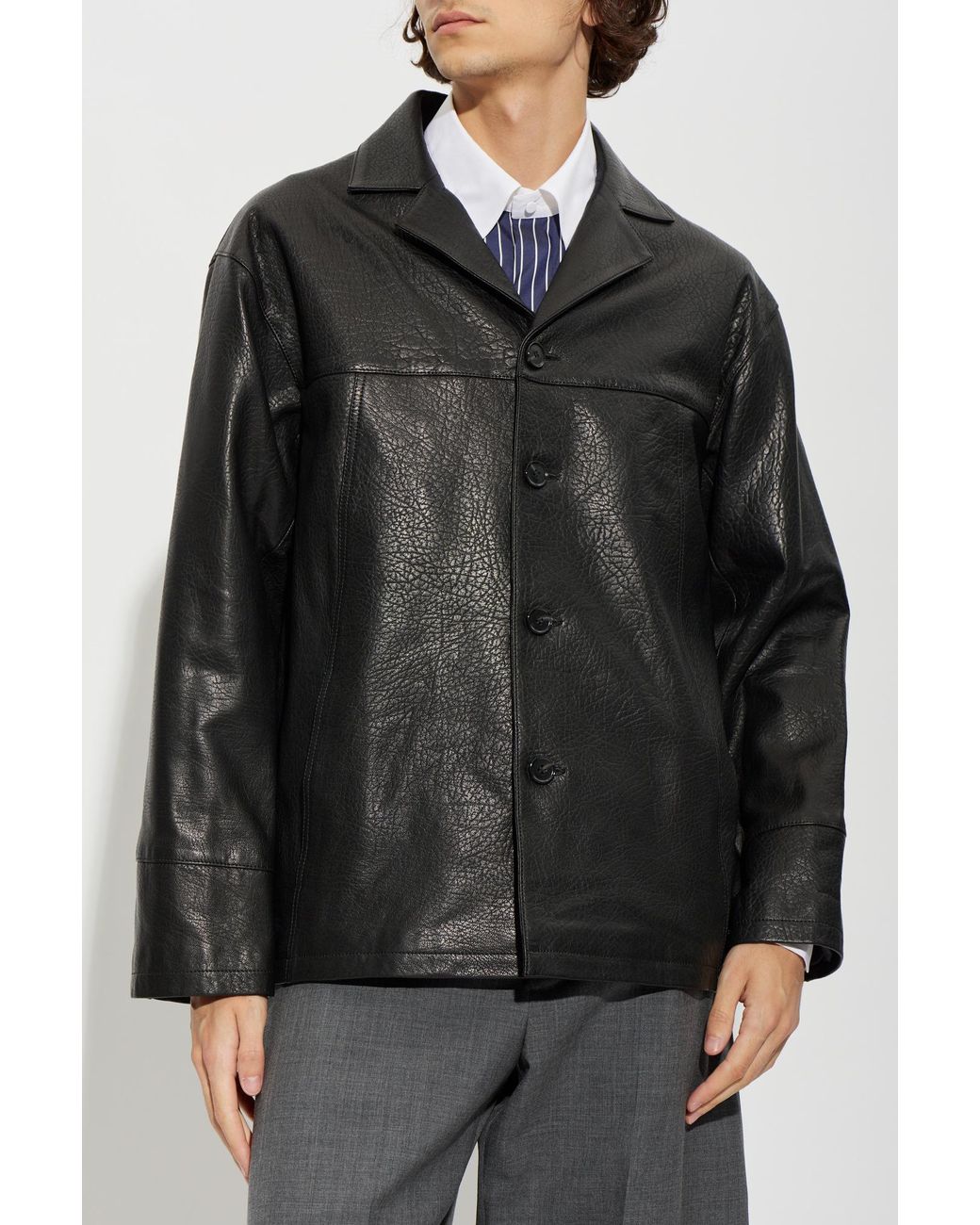 Arma Black Leather Jacket "Jack" for men