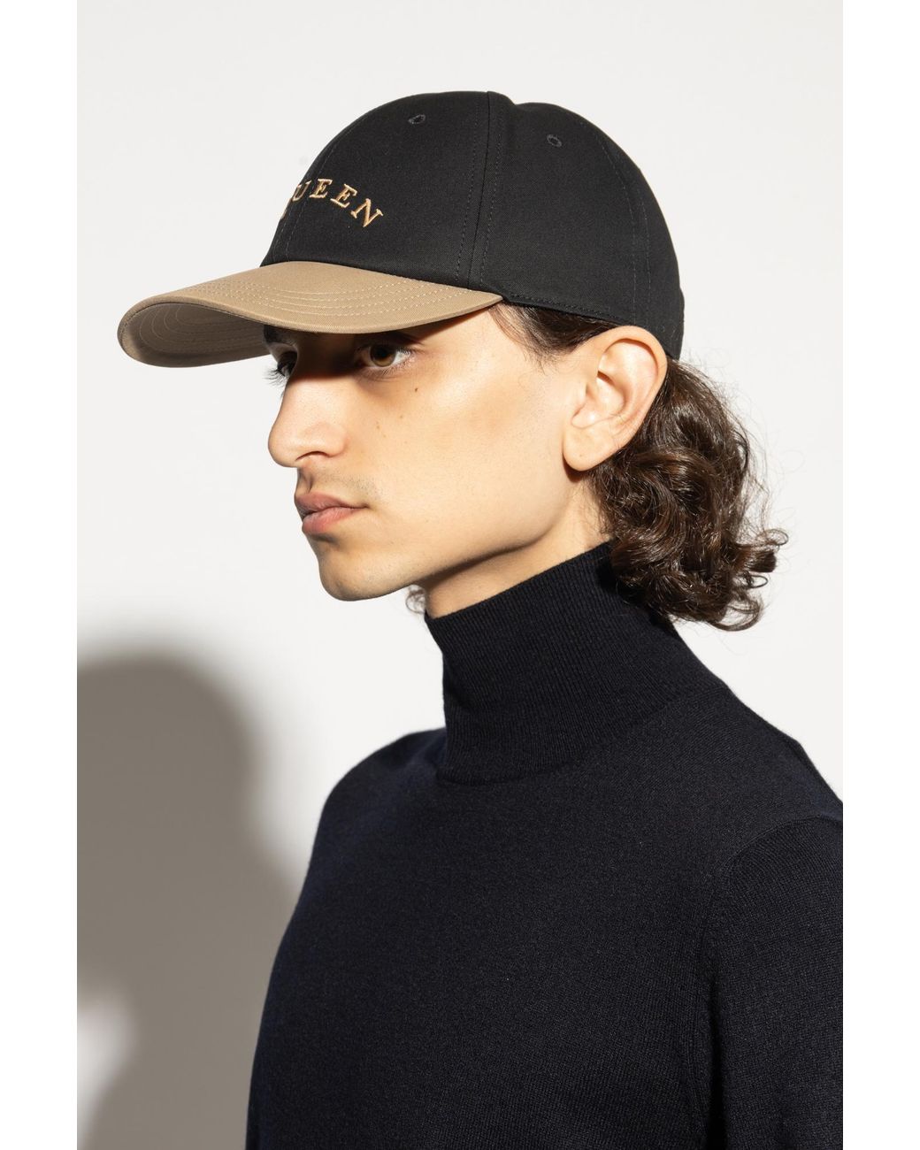 McQueen Black Baseball Cap for men