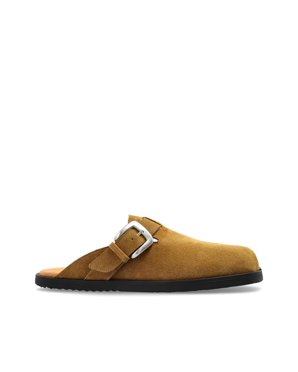 Maison Margiela Brown Suede Mules With "Tabi" Cut-Out for men