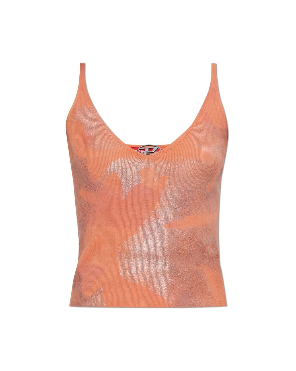 DIESEL Pink Ribbed Top M-Ismina