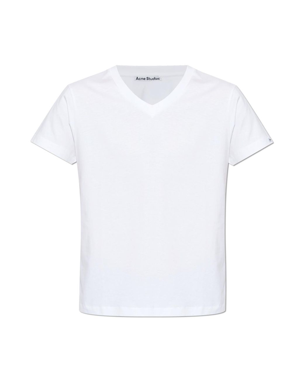 Acne White V-Neck T-Shirt
