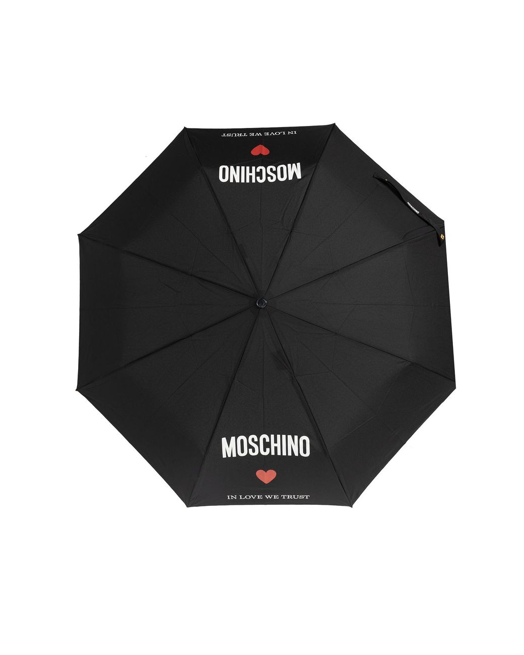 Moschino Black Umbrella With Logo