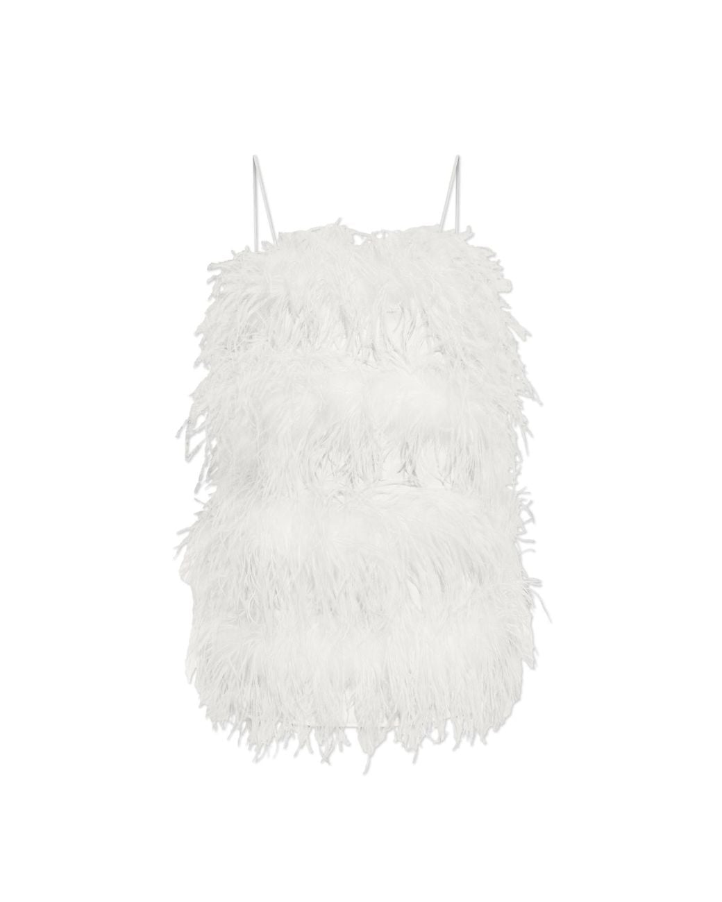 Oseree White Feather Dress