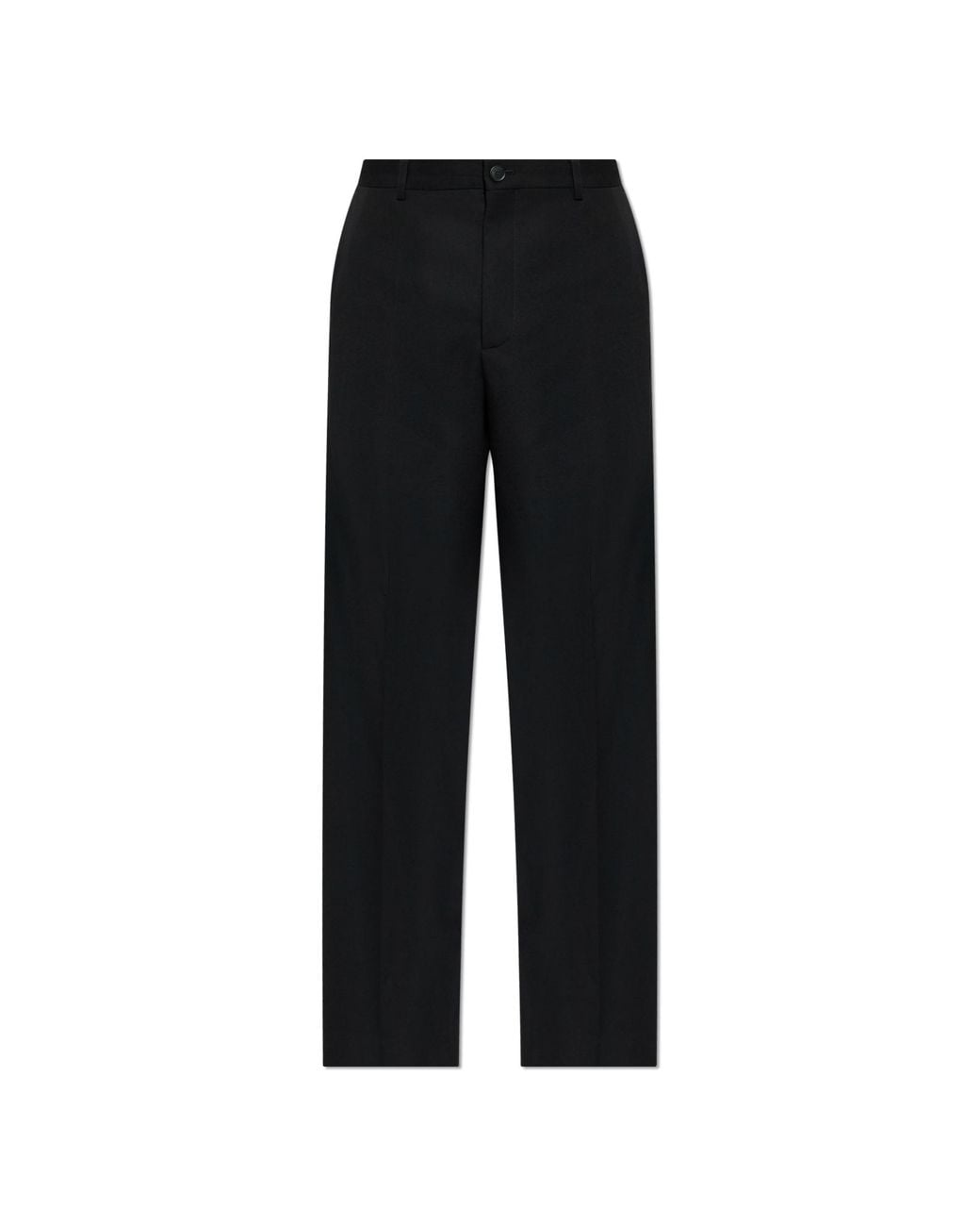 Balenciaga Black Straight-Leg Wool Trousers for men