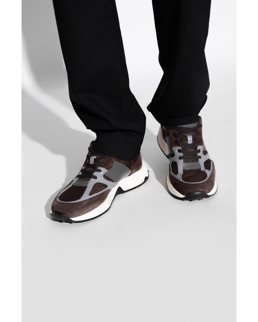 Tod's Black Sports Shoes "Running Mid" for men