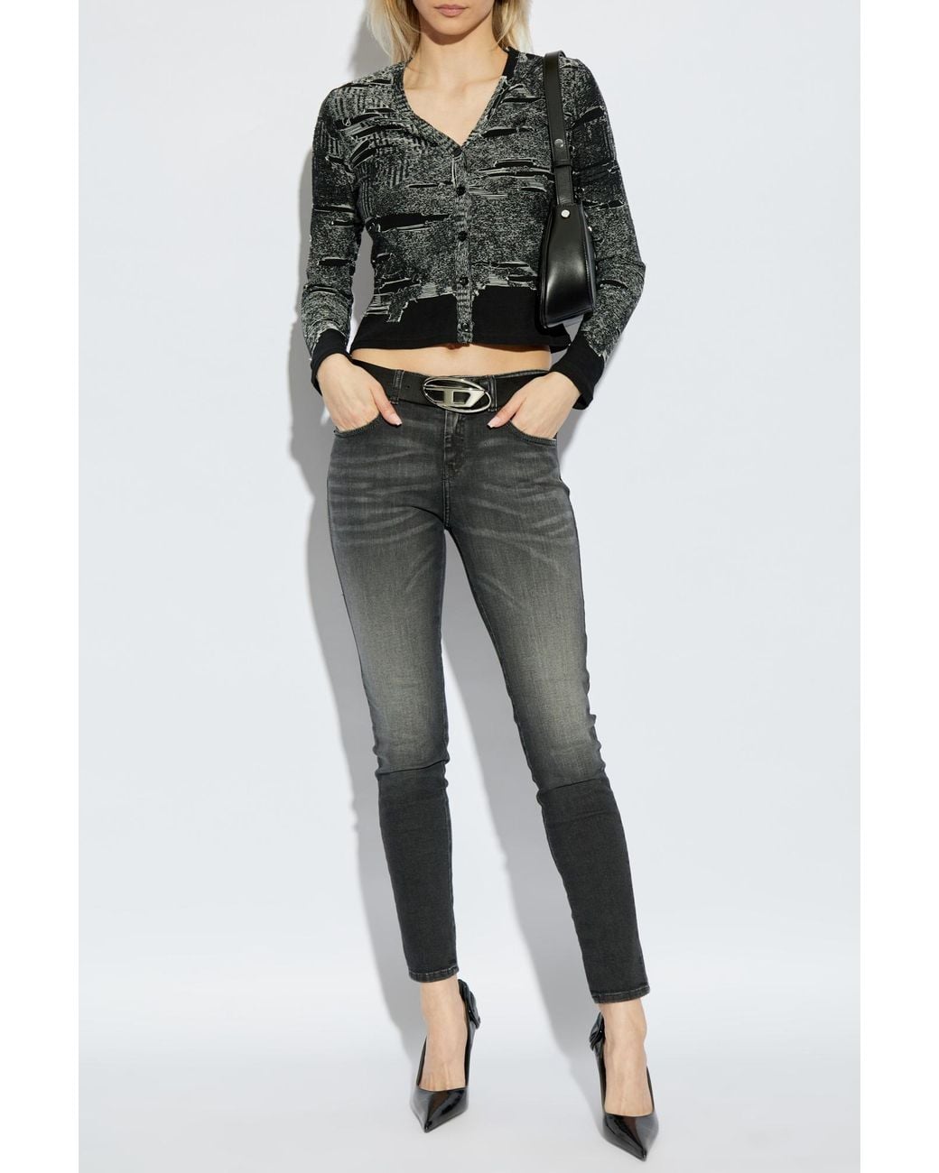 DIESEL Black Cardigan M-Alima-L