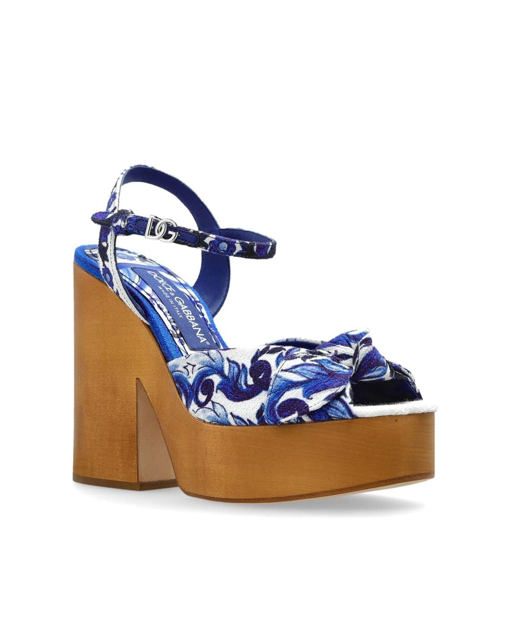 Dolce & Gabbana Blue Platform Sandals