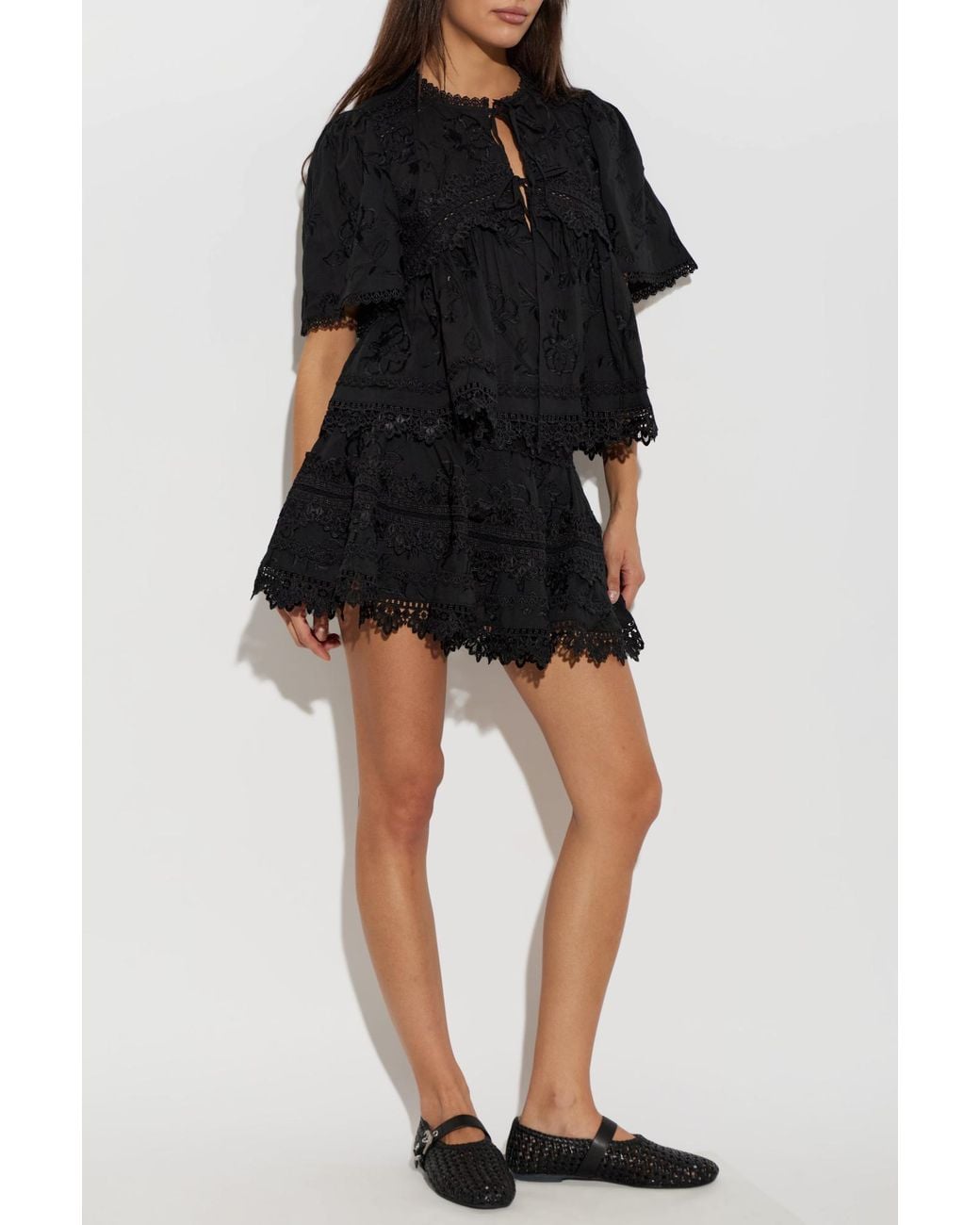 AllSaints Black "Sabine" Ballerinas