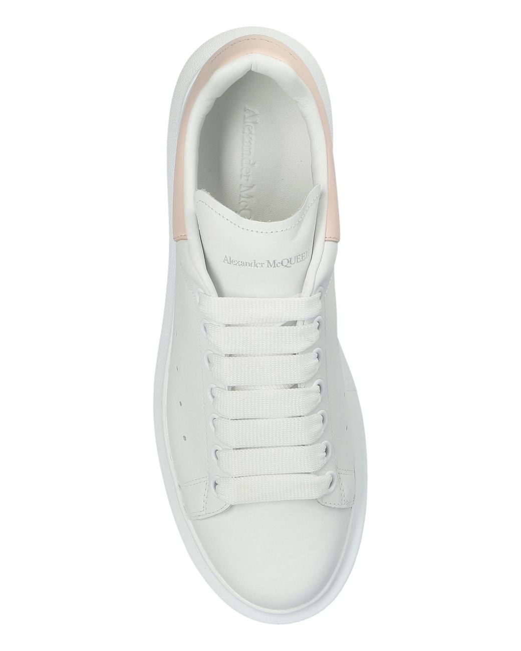McQueen White Leather Shoes With Logo