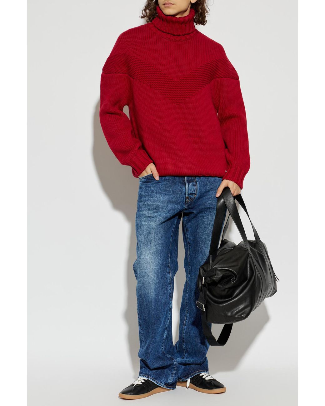 DSquared² Red Wool Turtleneck for men