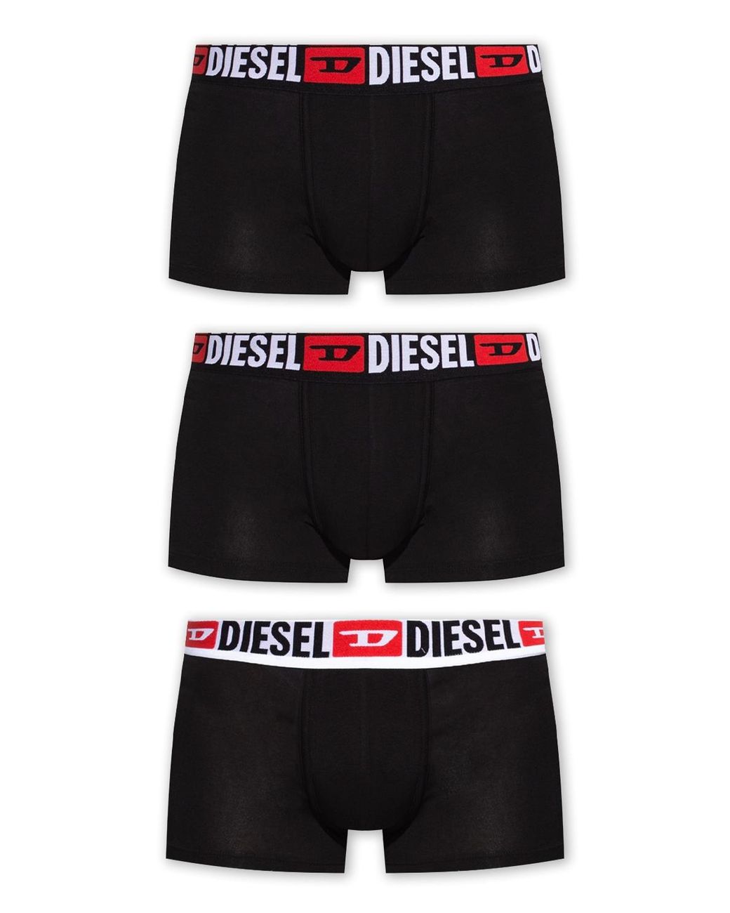DIESEL Black 'Umbx-Damienthreepack' Boxers 3-Pack for men