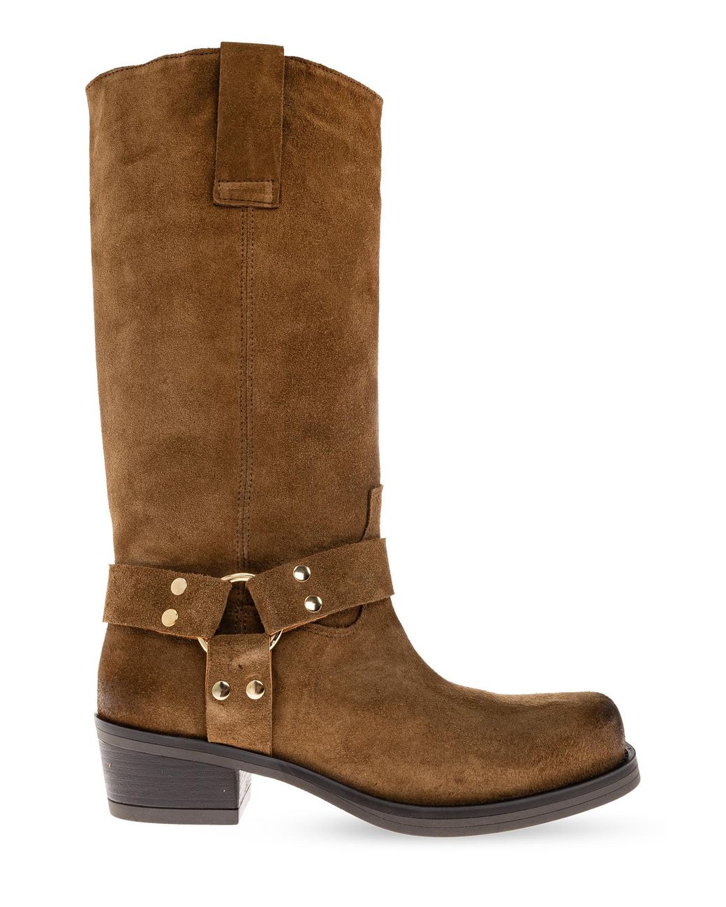POSA Brown Suede Heeled Boots 'Texas'