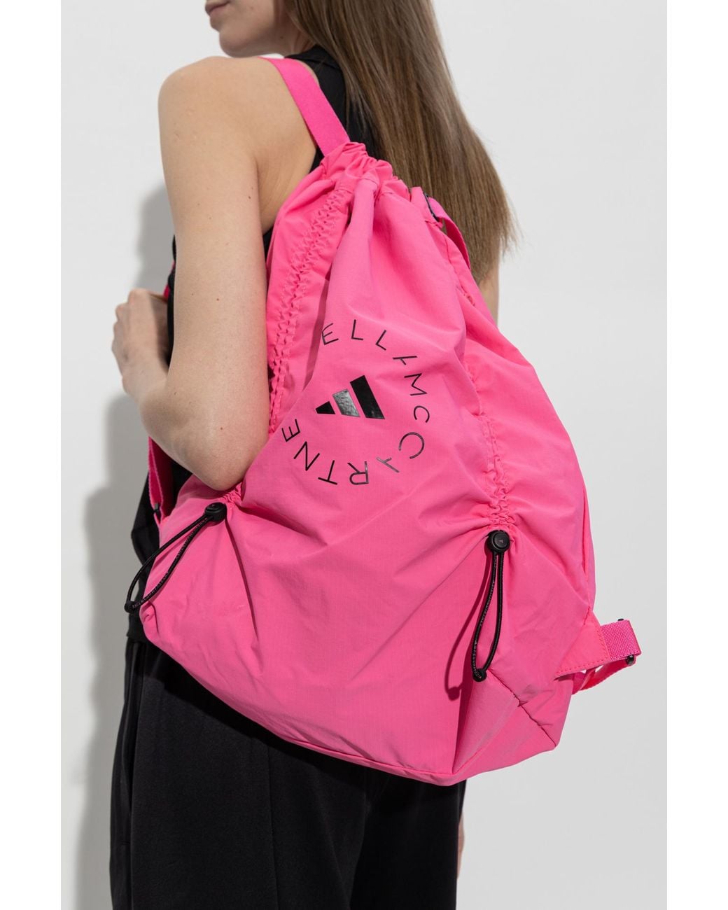 Adidas By Stella McCartney Pink Backpack With Printed Logo