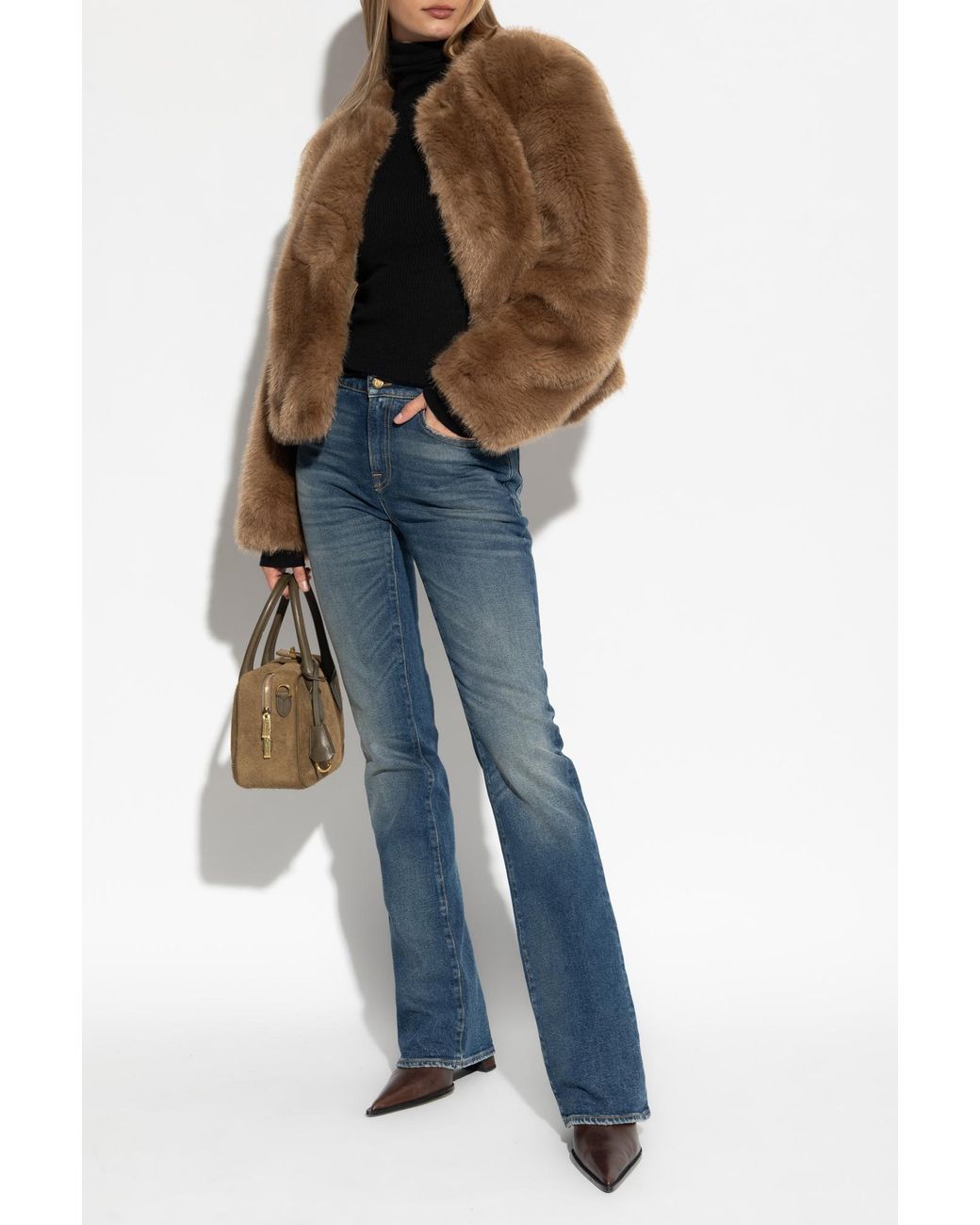 Stand Studio Brown Halle Faux Fur
