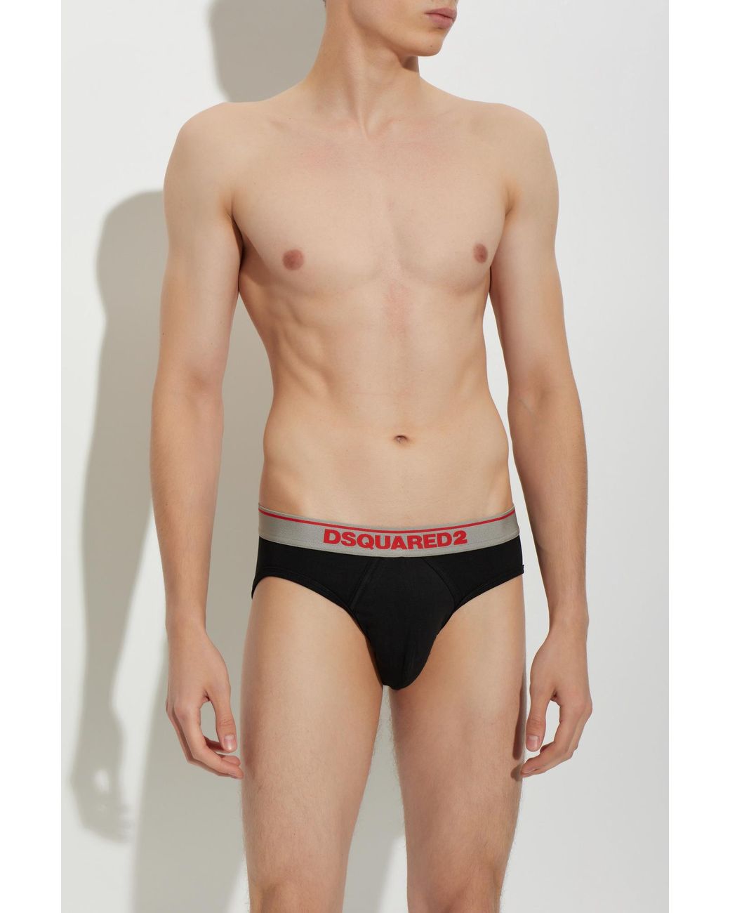 DSquared² Black Logo Briefs for men