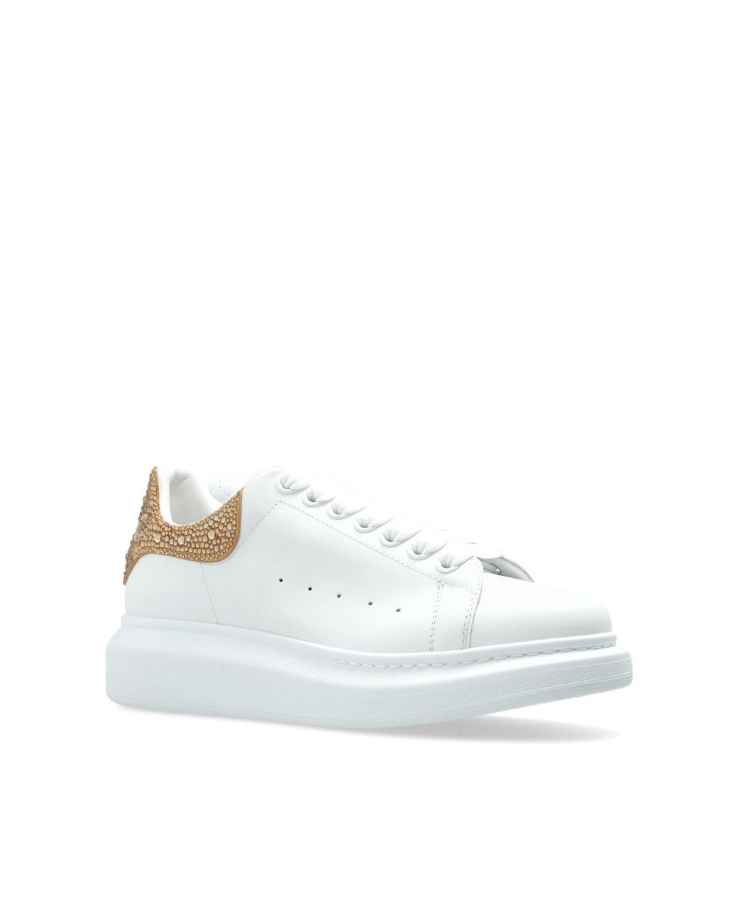 McQueen White Sports Shoes With Shiny Appliqués