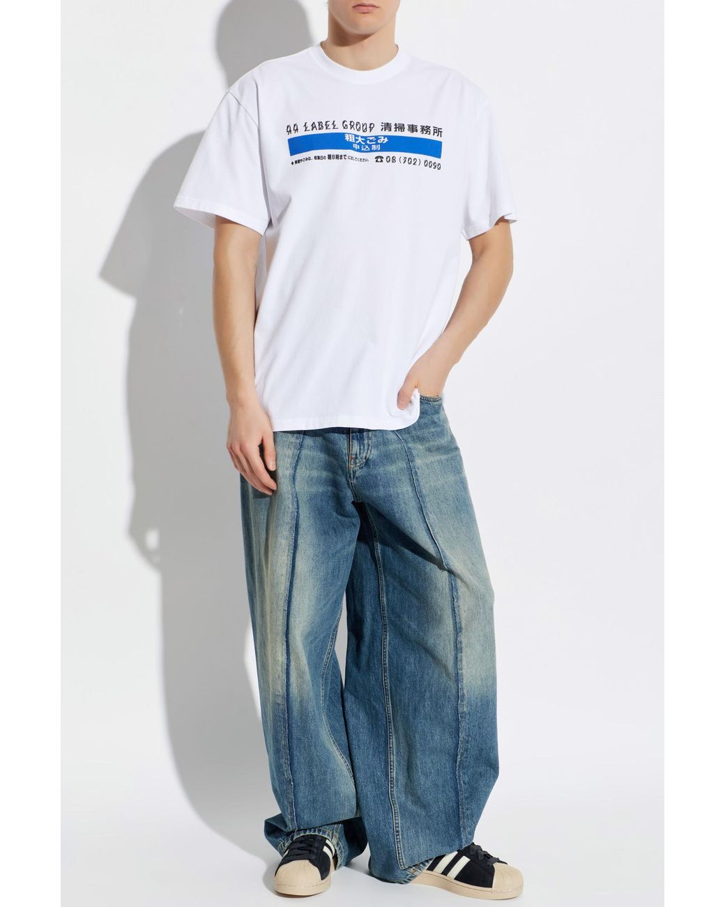 44 Label Group White T-Shirt With Logo for men