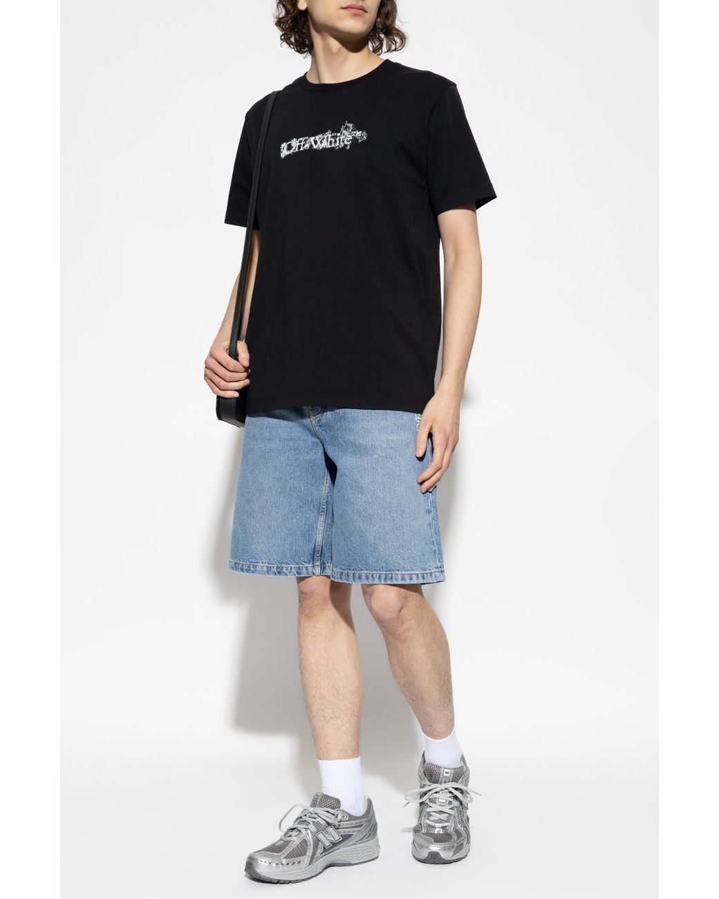 Off-White c/o Virgil Abloh Black T-Shirt With Logo for men