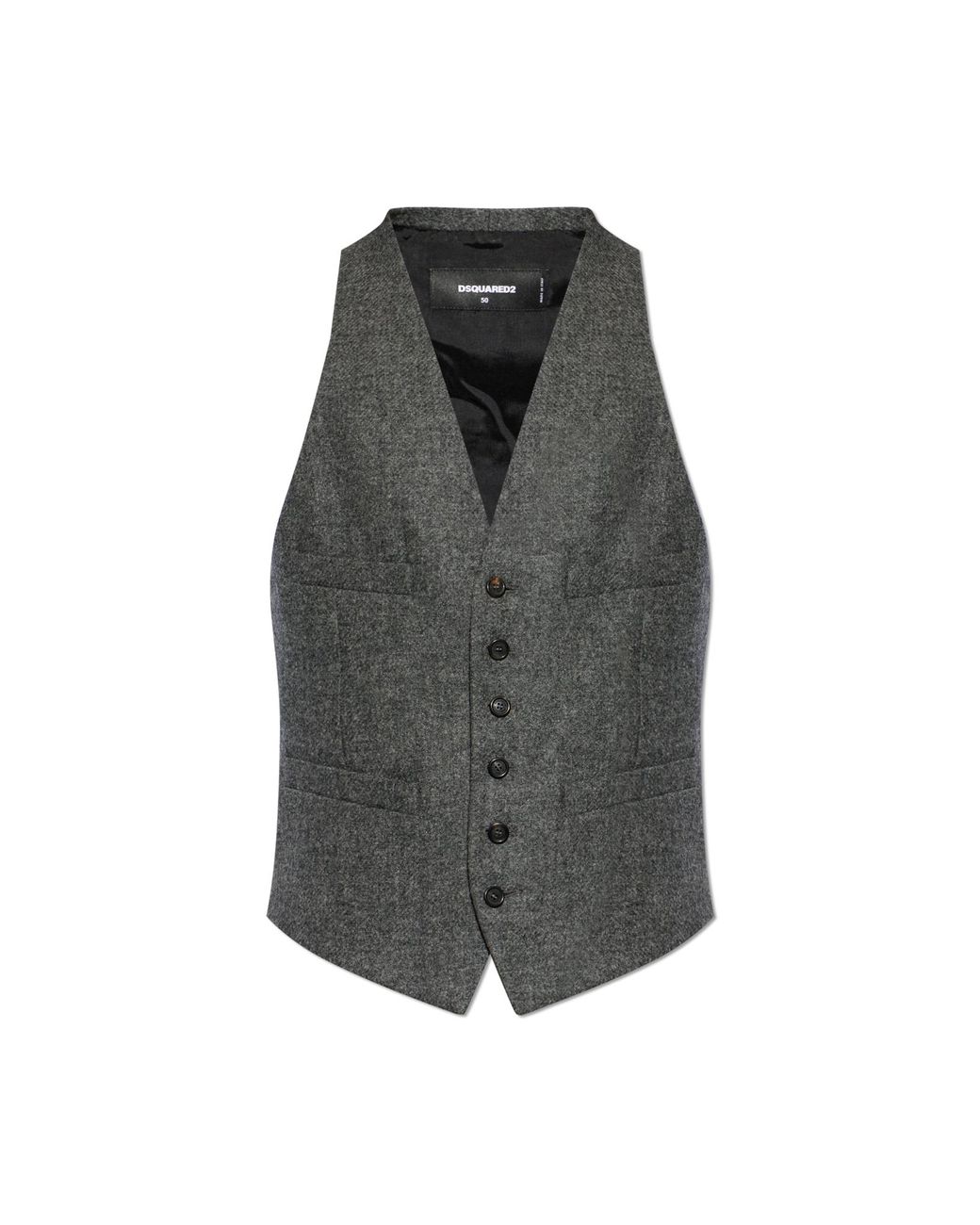 DSquared² Black Wool Vest for men