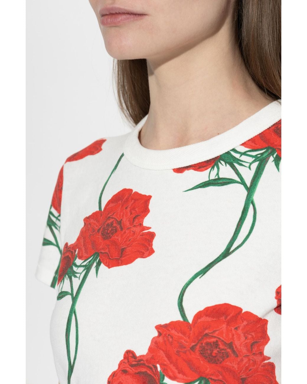 KENZO Red T-Shirt With Floral Motif