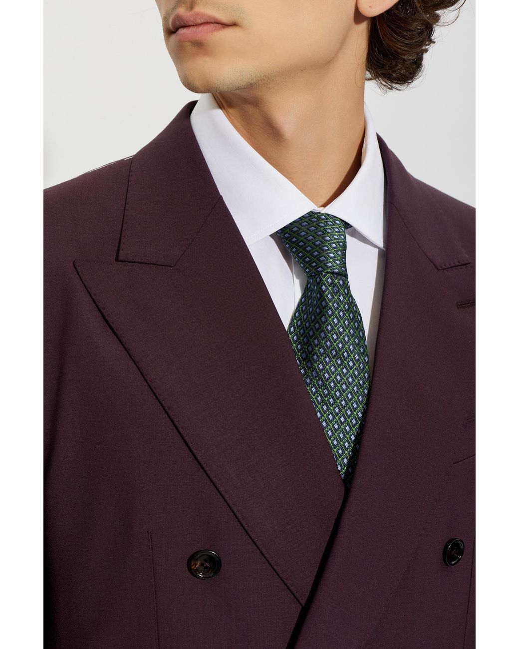 Ferragamo Green Silk Tie for men