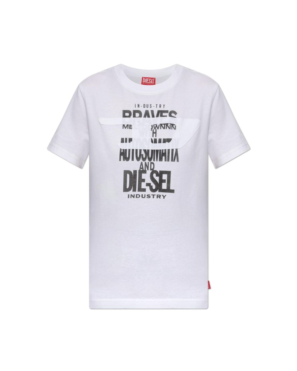 DIESEL White T-Shirt 'T-Reg-Zal-V2'