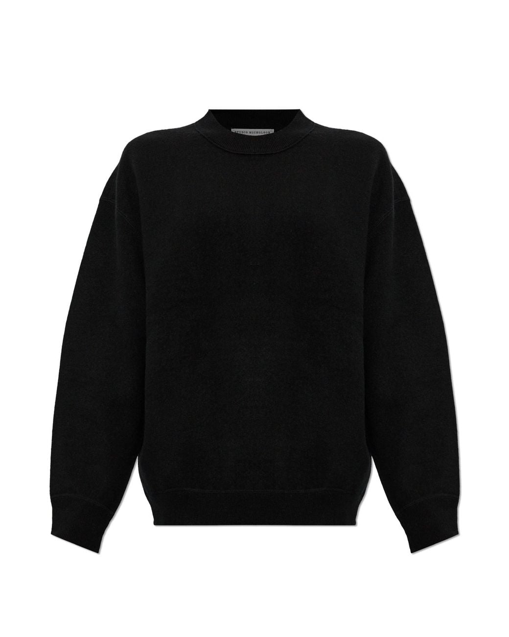 Studio Nicholson Black Wool Sweater 'Moray' for men