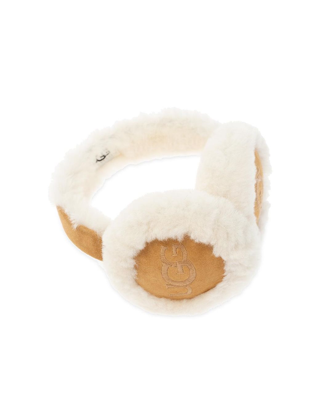 Ugg White Earmuffs With Logo