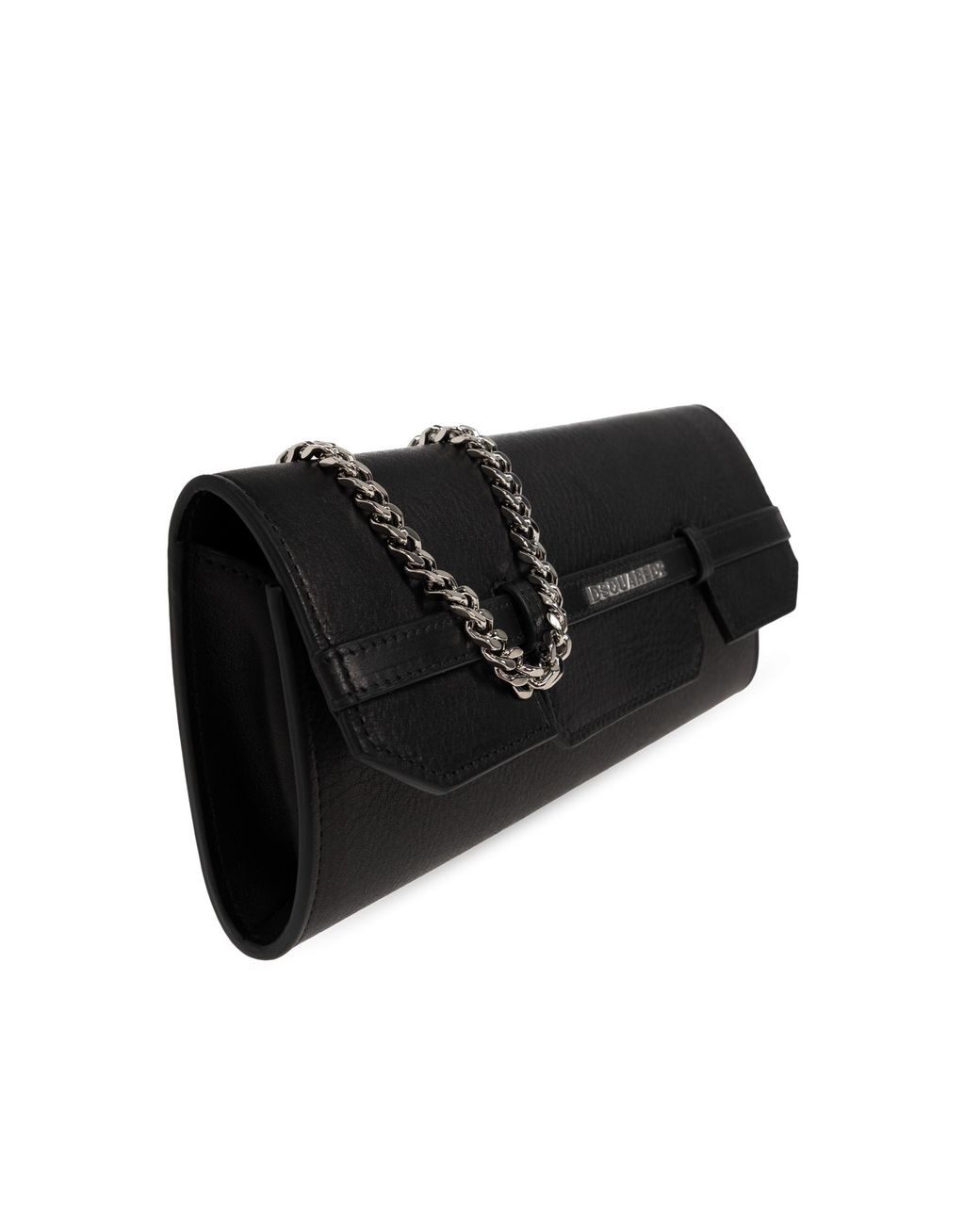 DSquared² Black Leather Clutch "Twin"