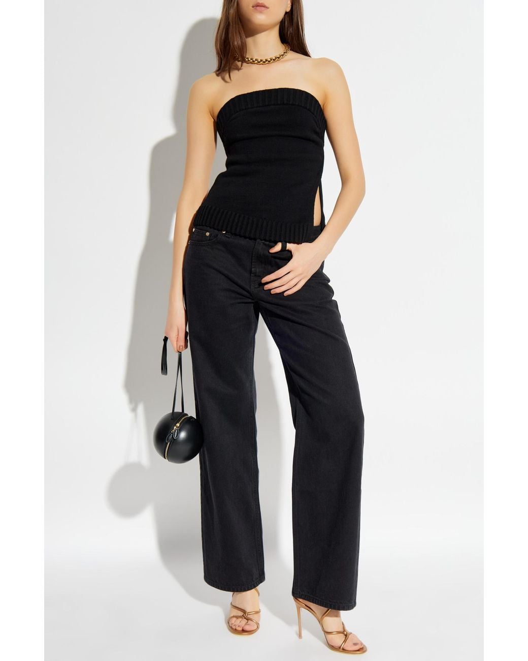 Cult Gaia Black Top "Lou"