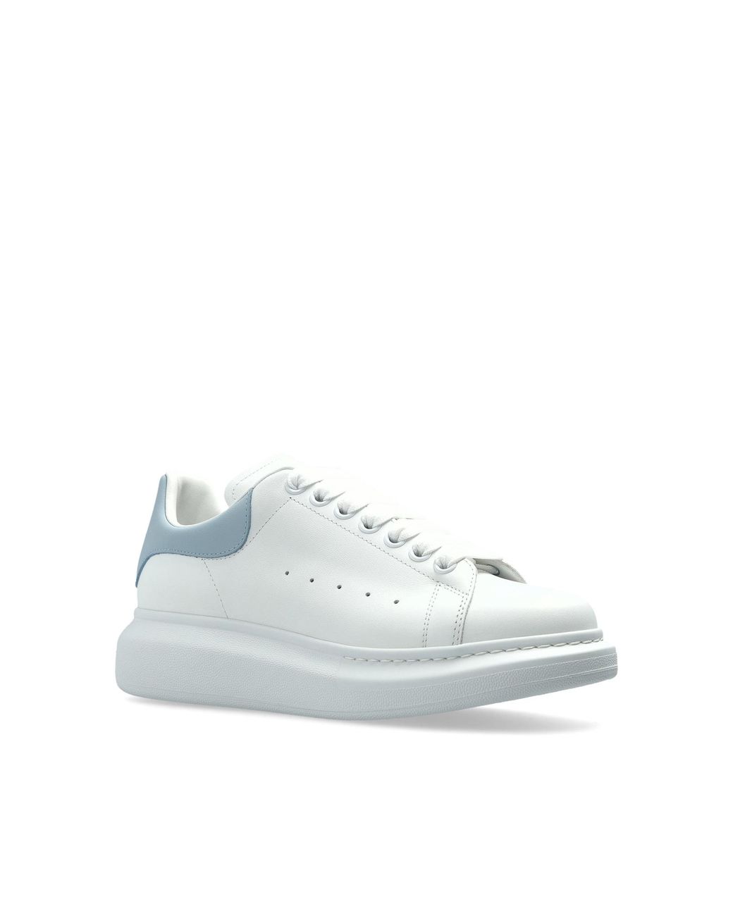 McQueen White Leather Shoes With Logo