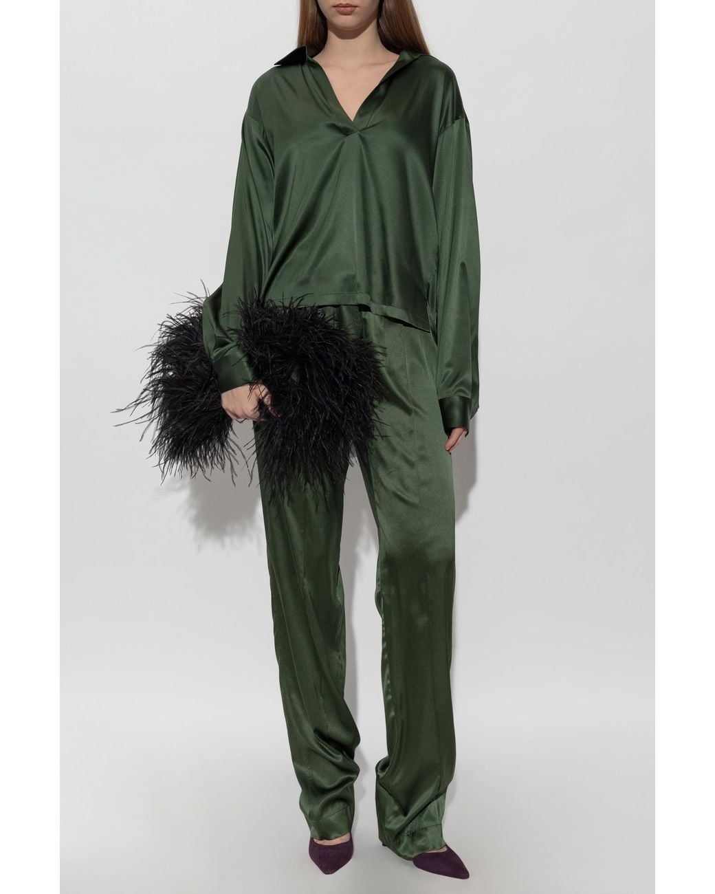 Tom Ford Green Silk Trousers
