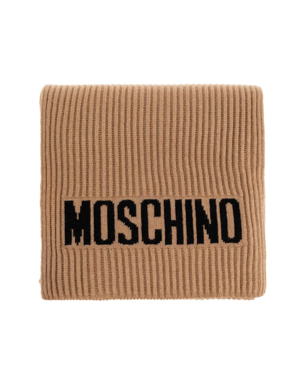 Moschino Natural Scarf With Logo