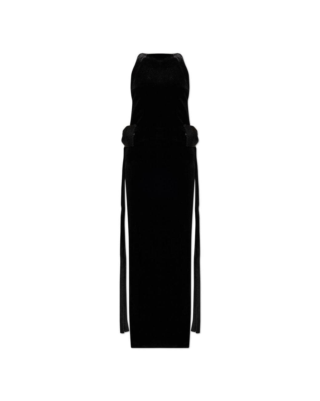 Self-Portrait Black Velvet Dress With Decorative Bows