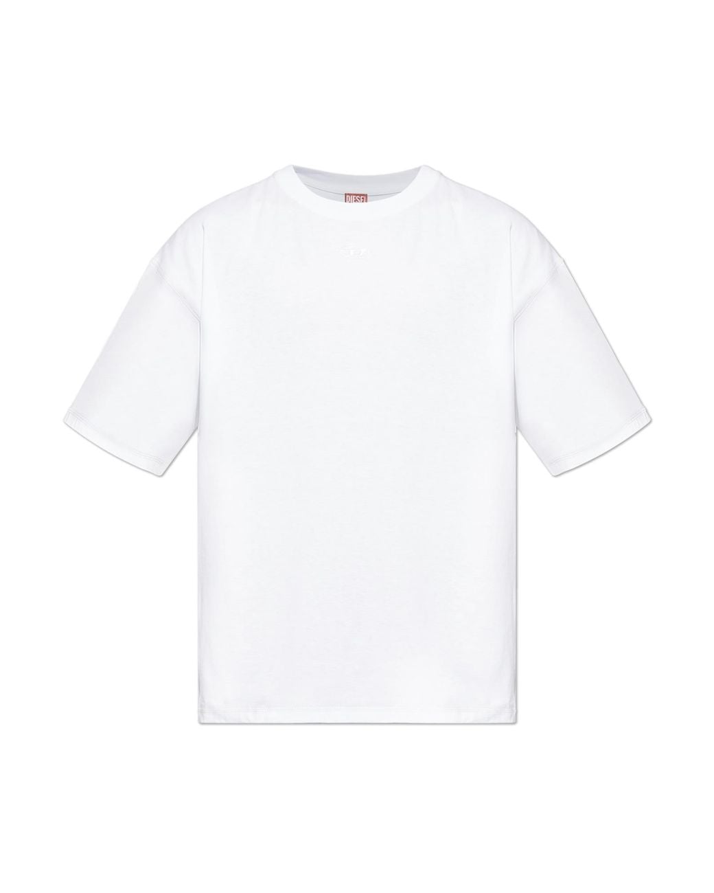 DIESEL White T-Shirt 'T-Lucien-Ihbi' for men