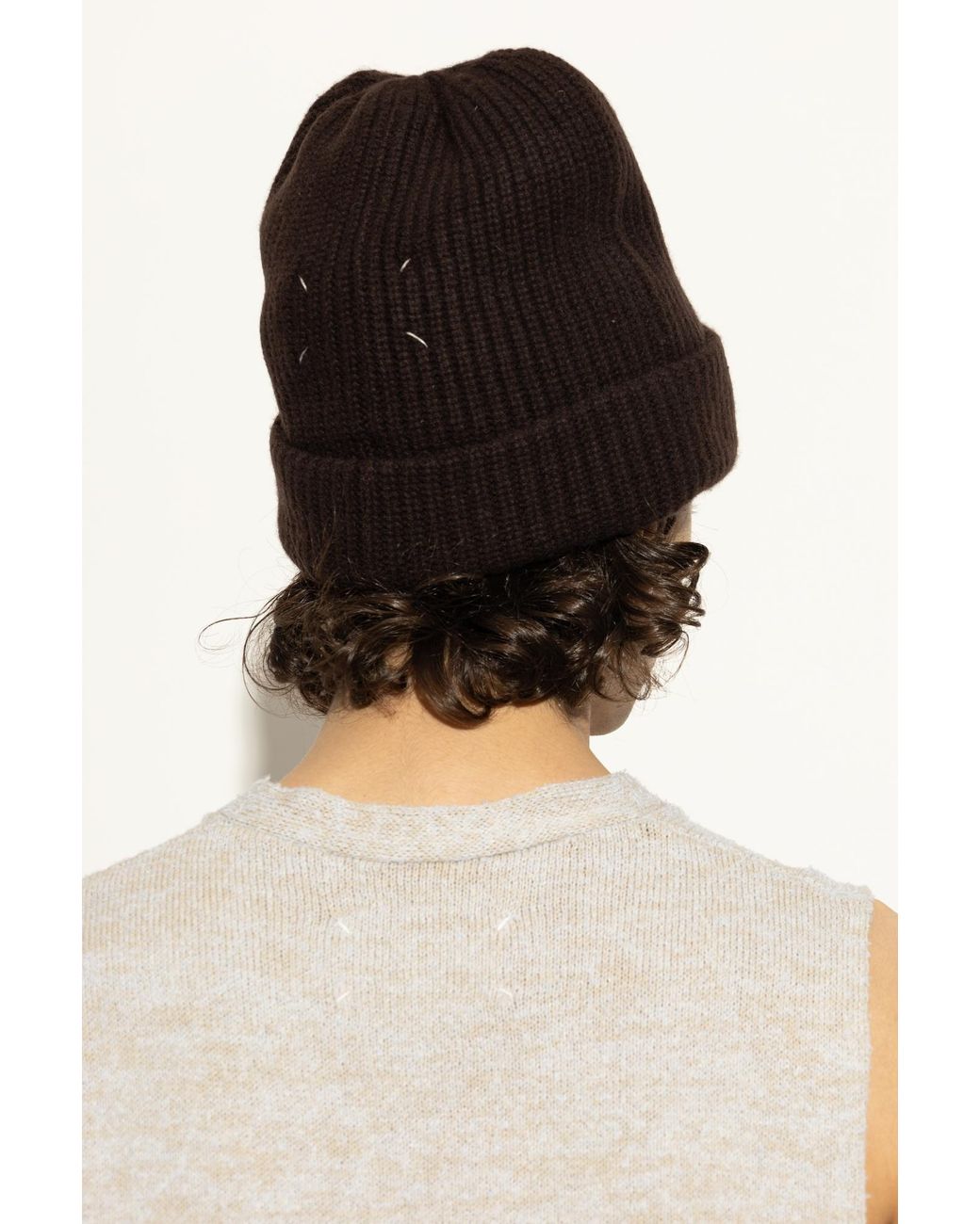 Maison Margiela Black Cashmere Beanie for men