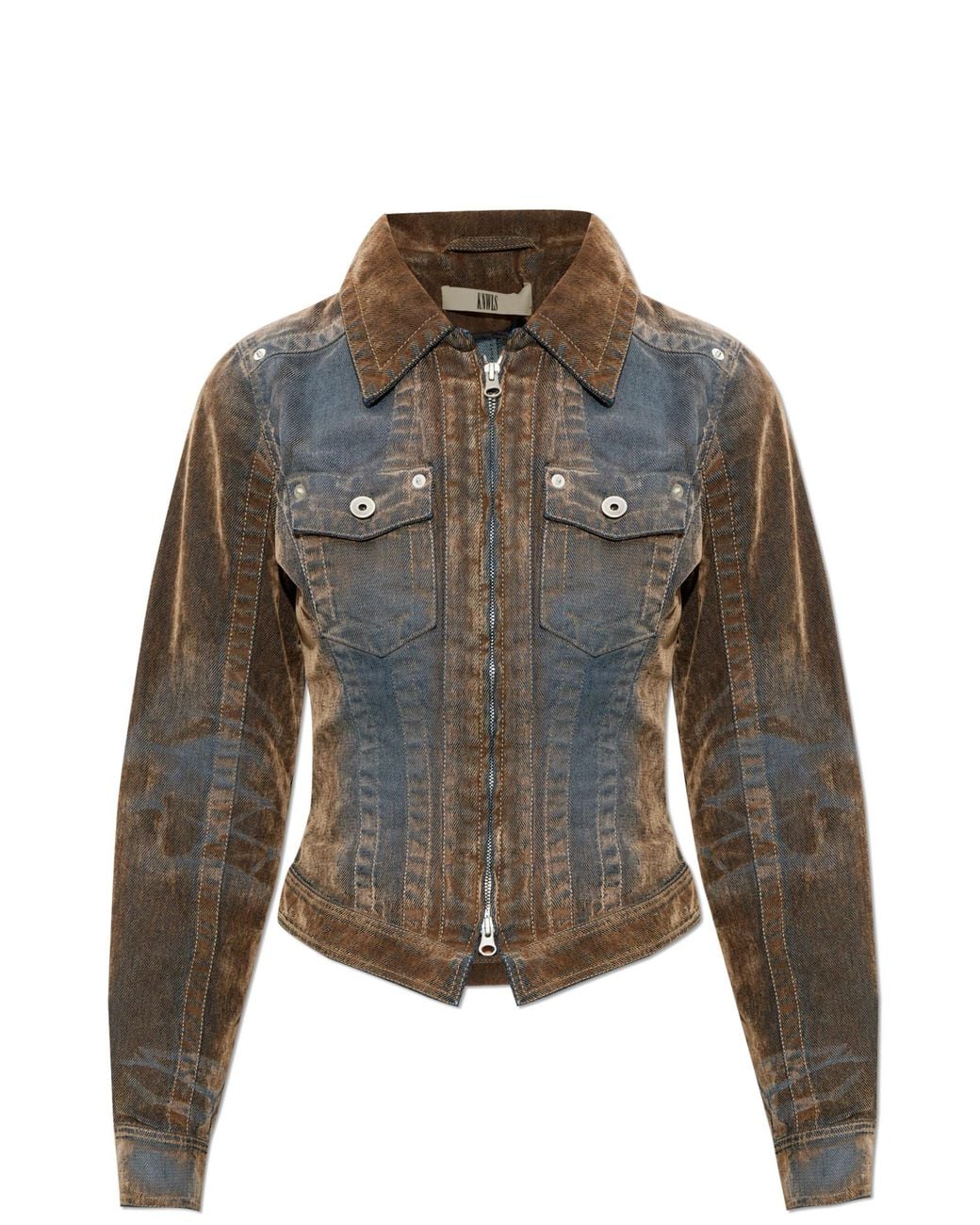 KNWLS Brown Jacket With Velvet Finish