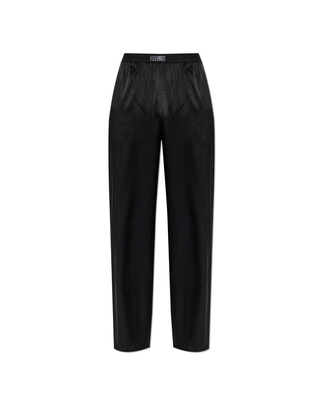 MM6 by Maison Margiela Black Silk Underwear Trousers for men