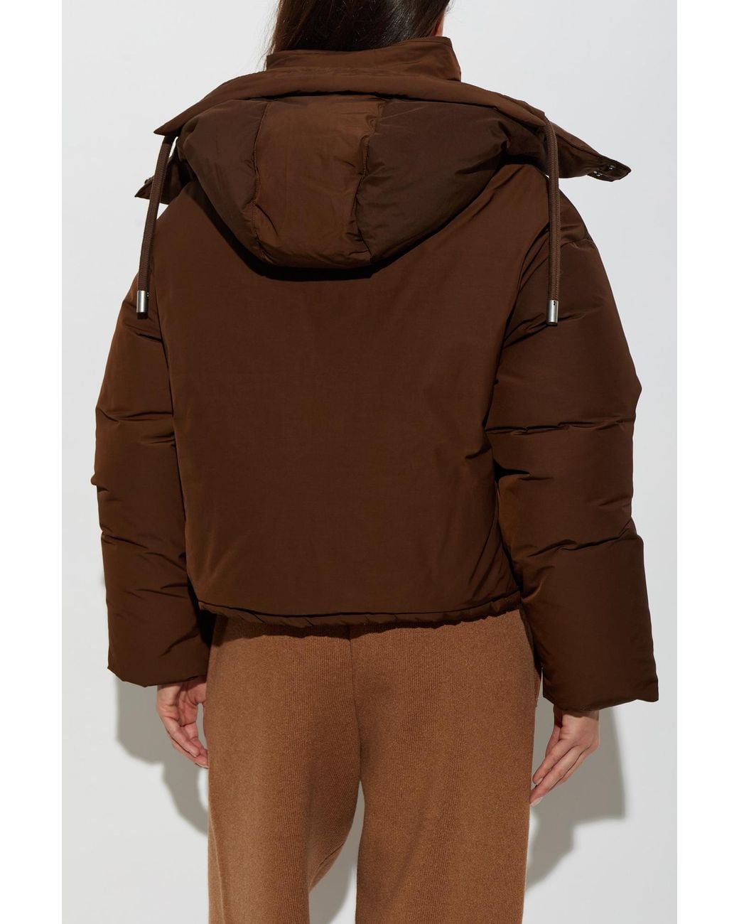 AMI Brown Hooded Padded Jacket