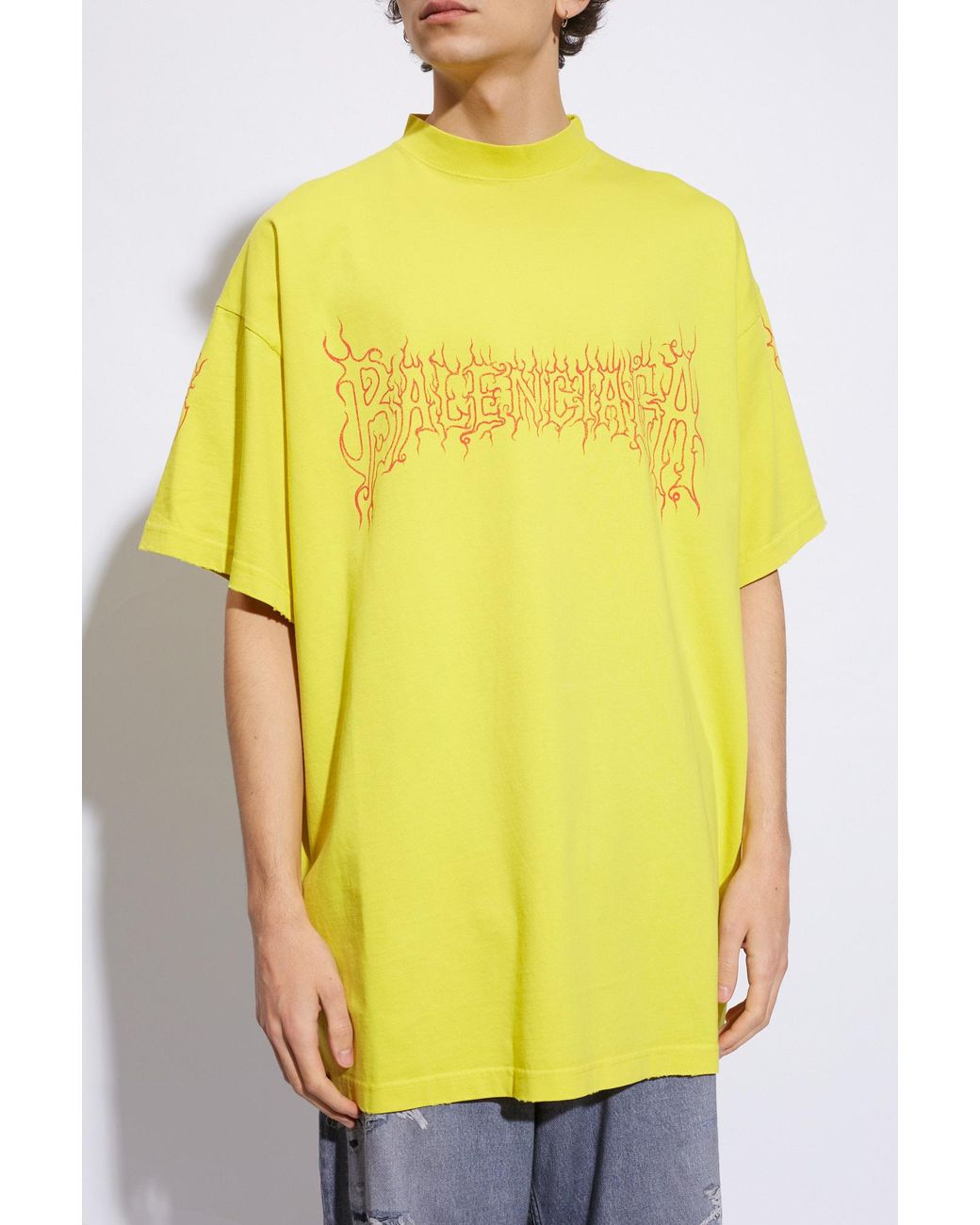 Balenciaga yellow t shirt shop