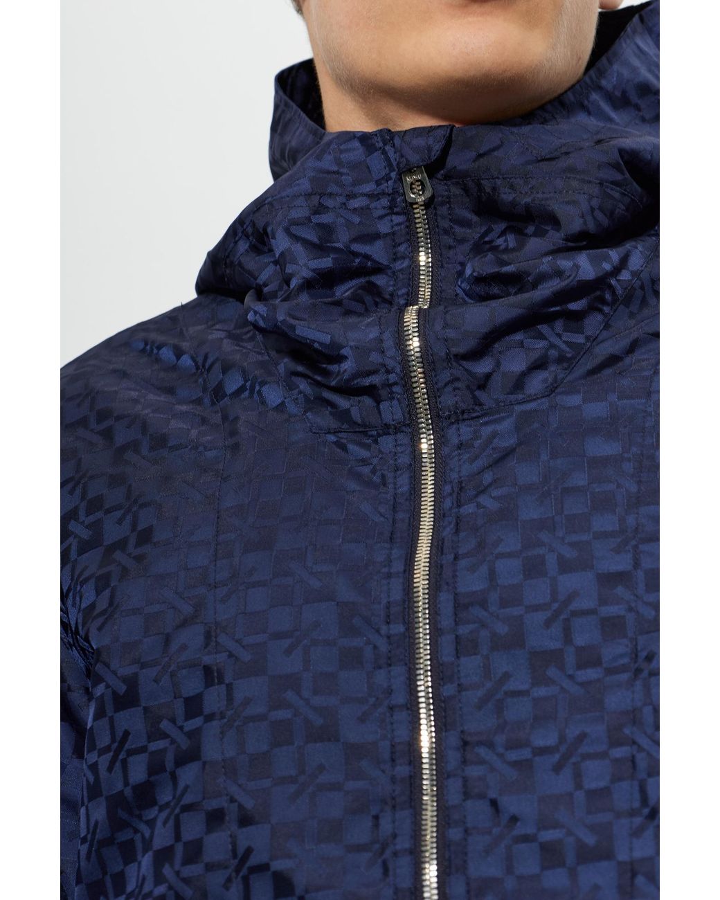 KENZO Blue Hooded Jacket for men