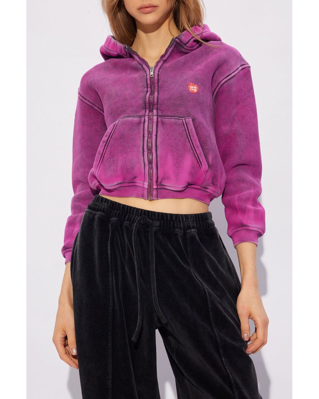 Alexander Wang Hoodie With Logo, in Pink | Lyst