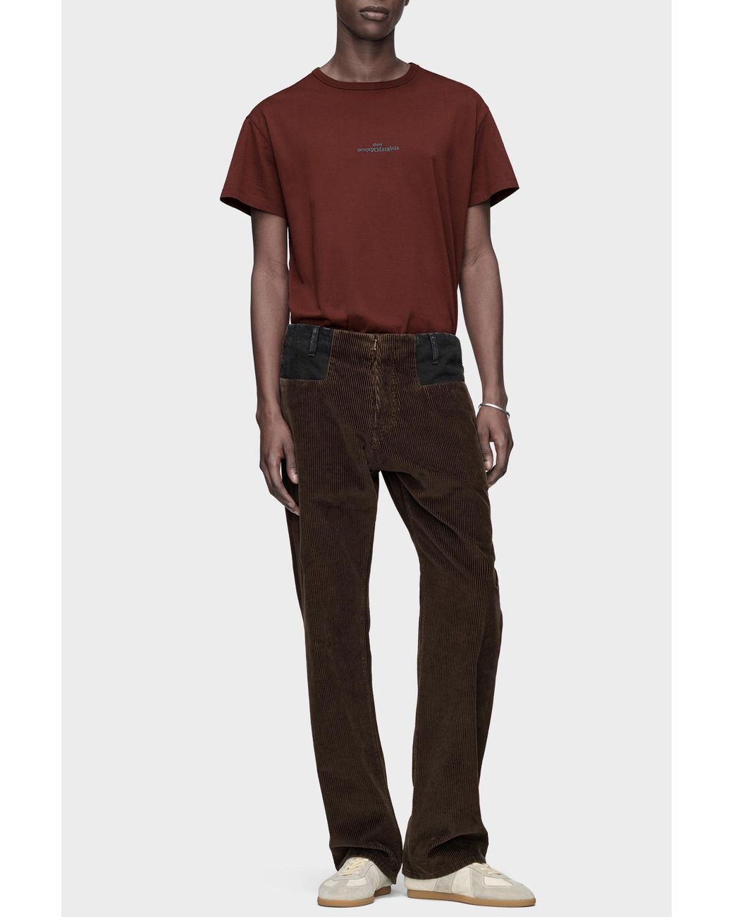 Maison Margiela Black Corduroy Trousers for men