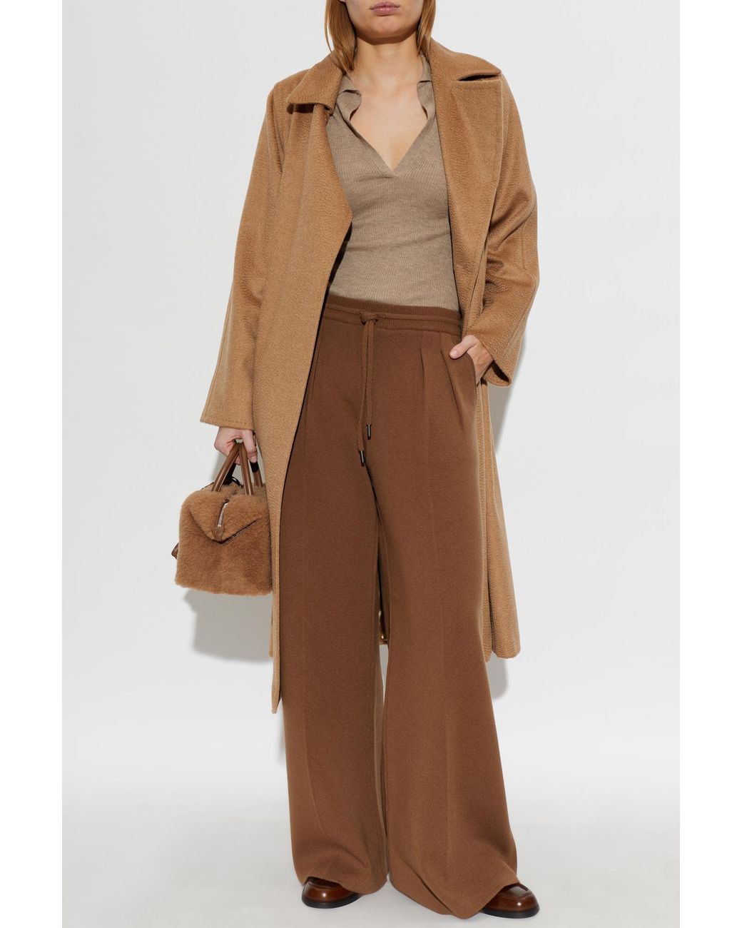Max Mara Brown 'Funale' Wool Trousers
