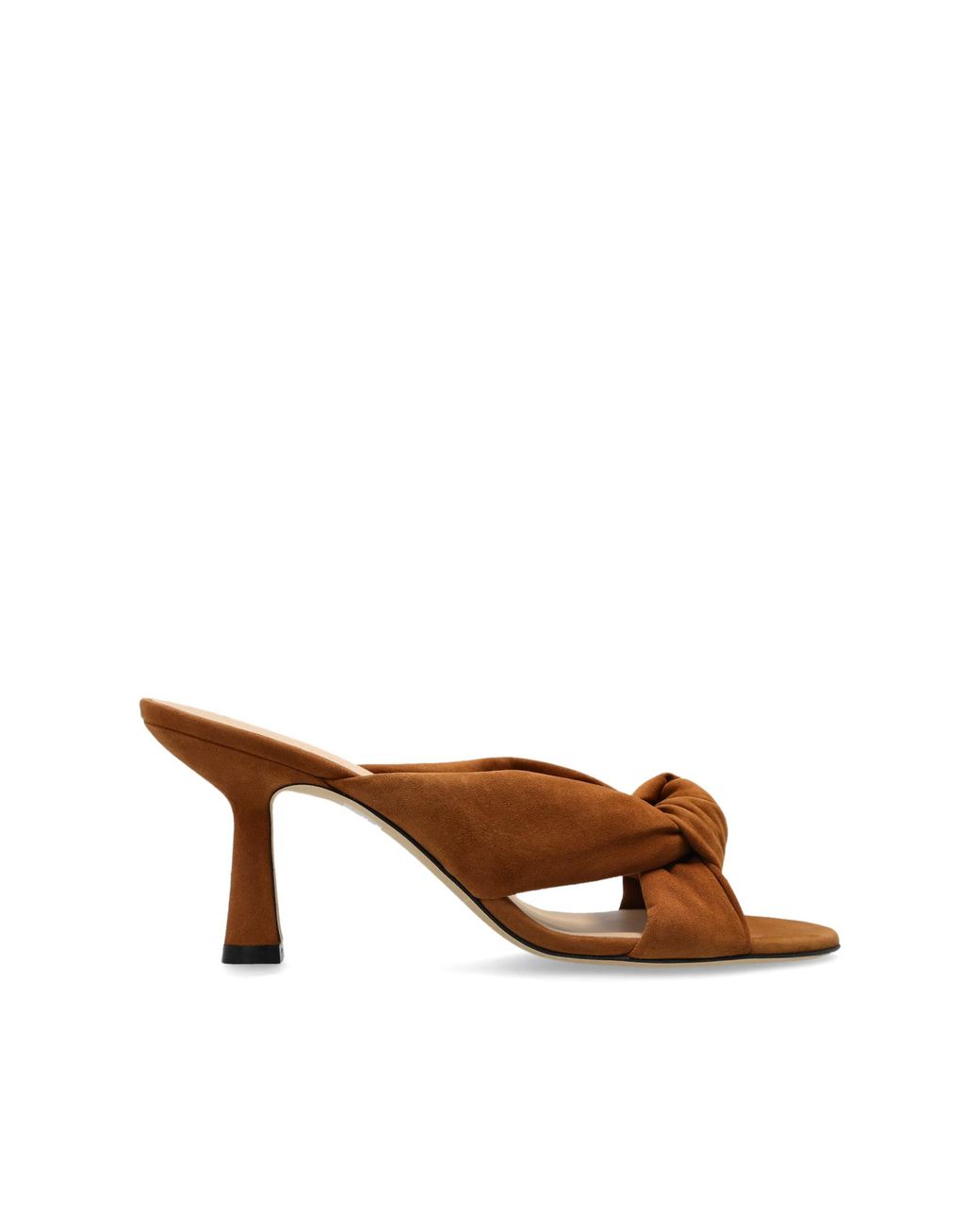 Stuart Weitzman Brown Heeled Mules 'Soplaya'