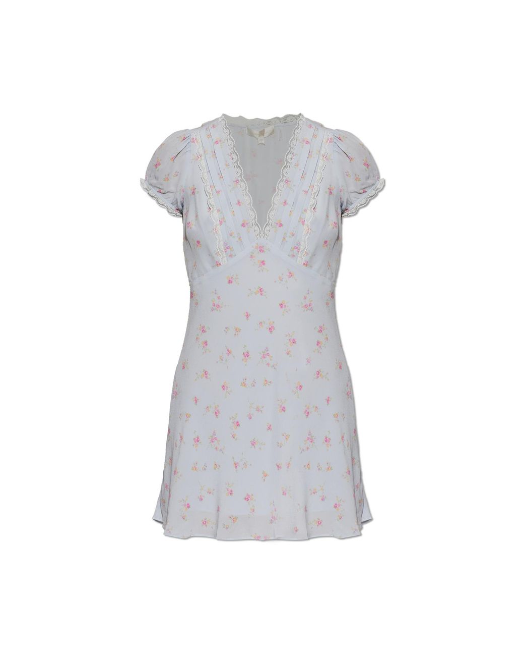 LoveShackFancy Gray Short Dress 'Yasmin'