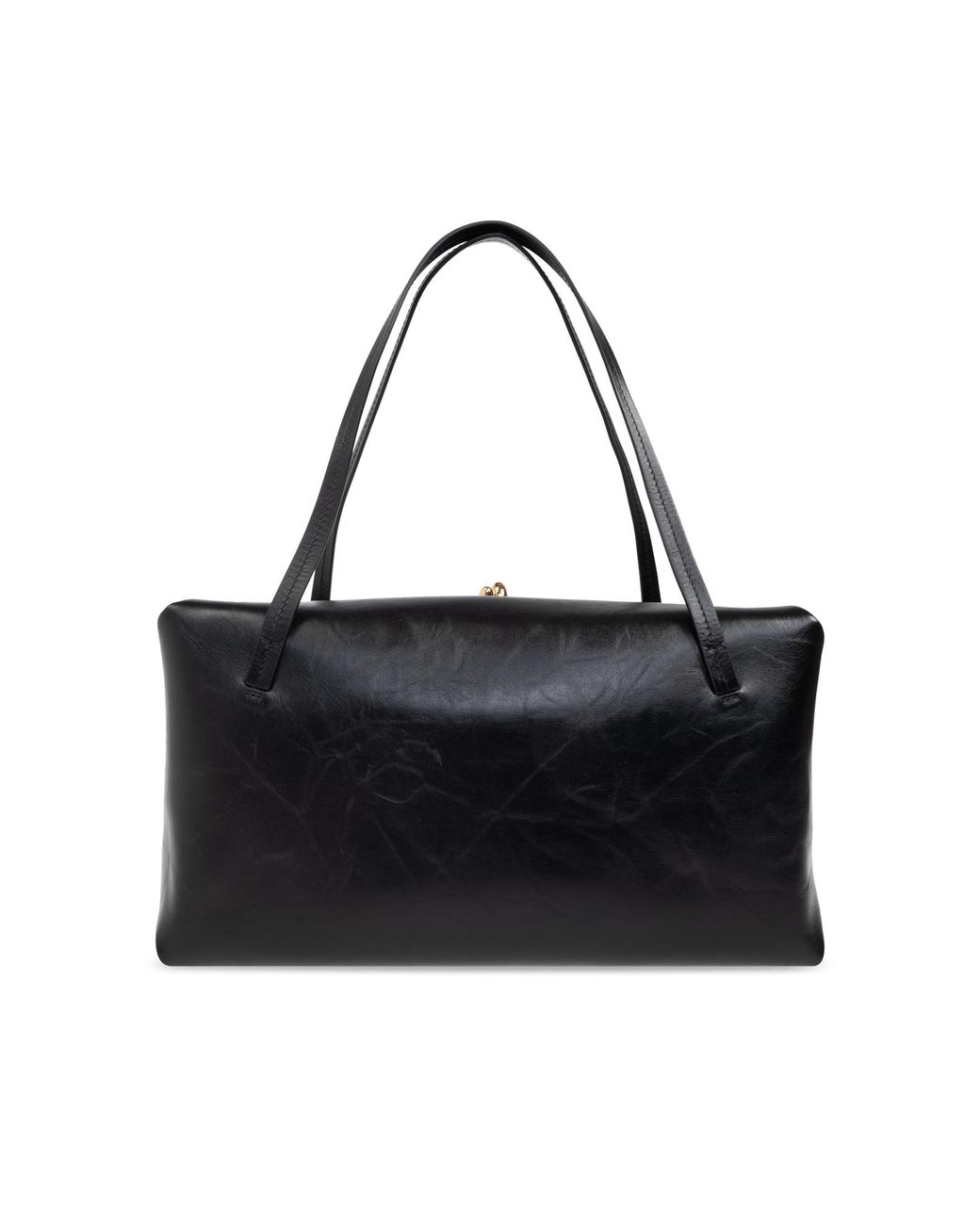トートバッグ JIL SANDER Black Leather Medium Goji Pillow Shoulder Bag Jil Sander Medium Leather Goji Pillow Shoulder Bag | Harrods US