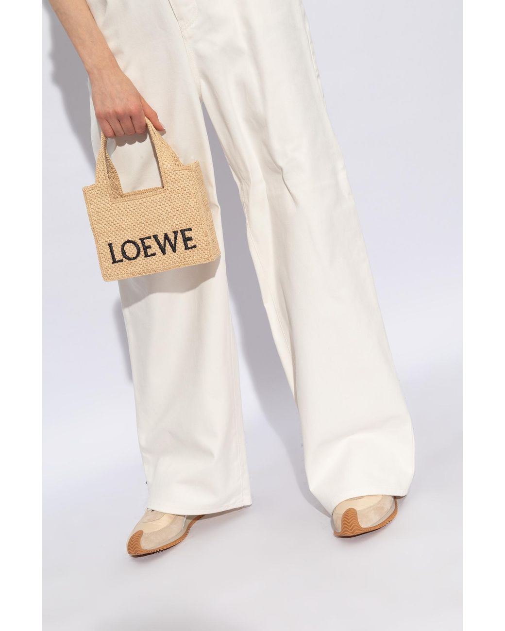 Loewe White 'Font Mini' Handbag