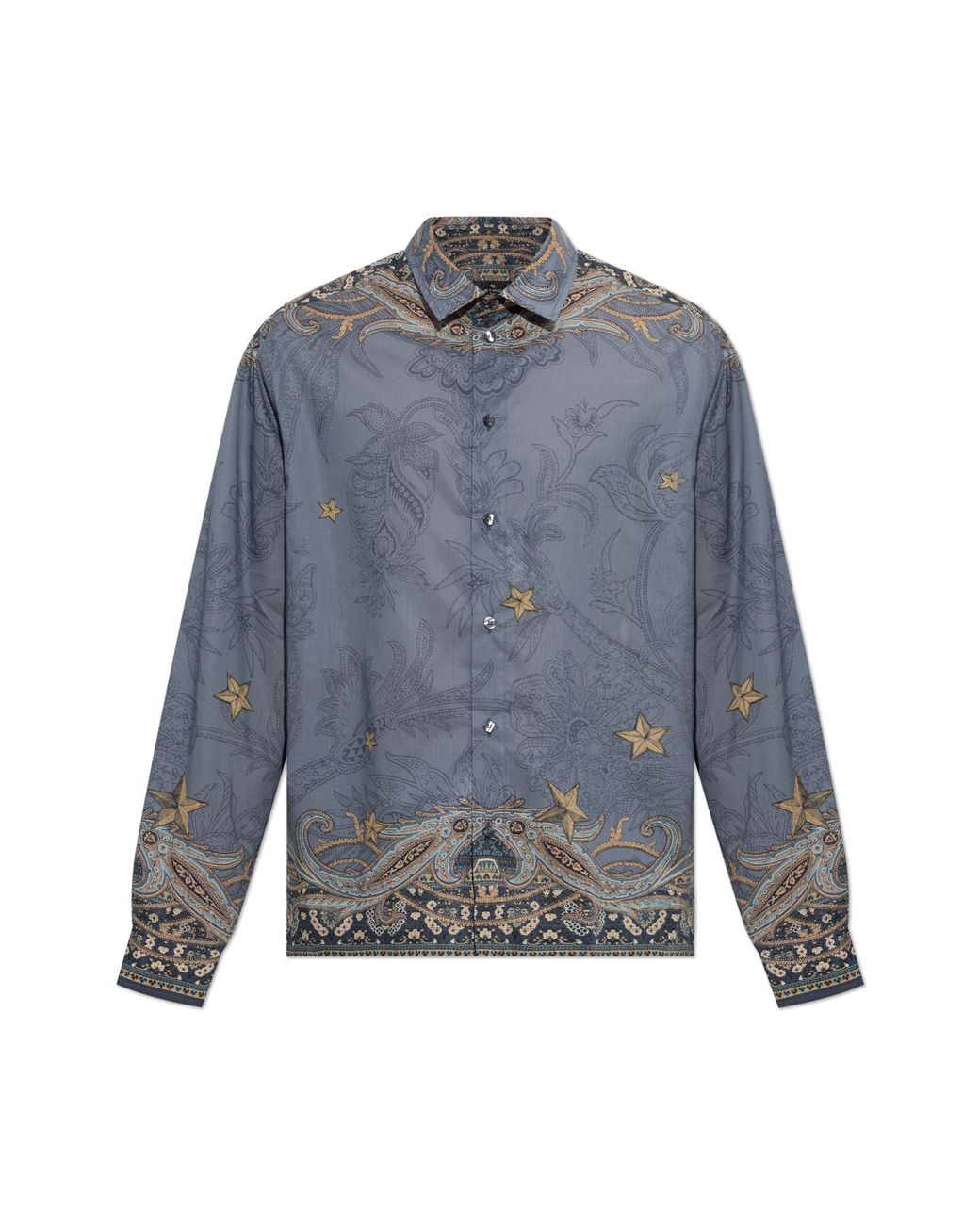 Etro Blue Patterned Shirt for men