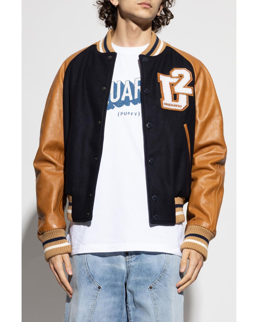 DSquared² Blue Wool Jacket for men